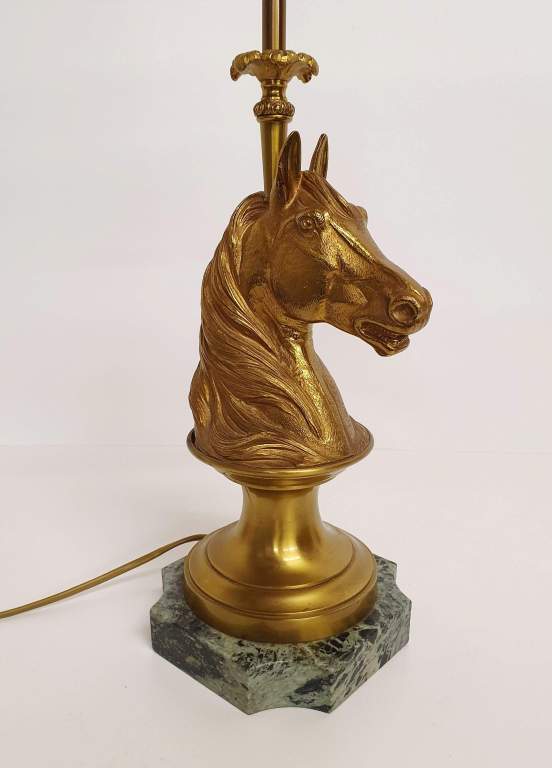 grosse Tischlampe Pferdekopf Skulptur Frankreich, 1960/70er Jahre